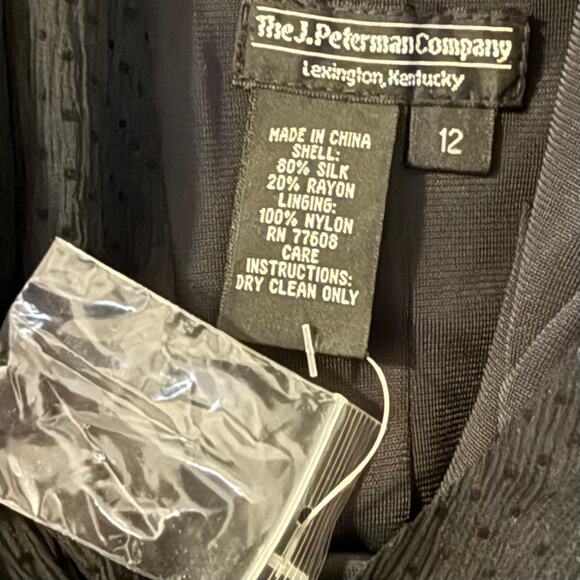 NWOT The J. Peterman Co. Vintage 90s Silk Dot Dress Whimsigoth Midi Deadstock - Picture 9 of 9